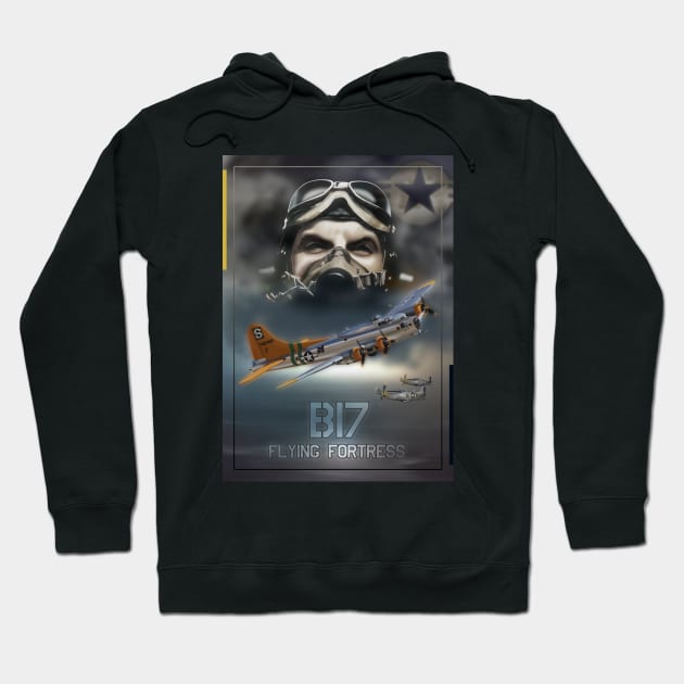 B17 Flying Fortress Hoodie by hardtbonez